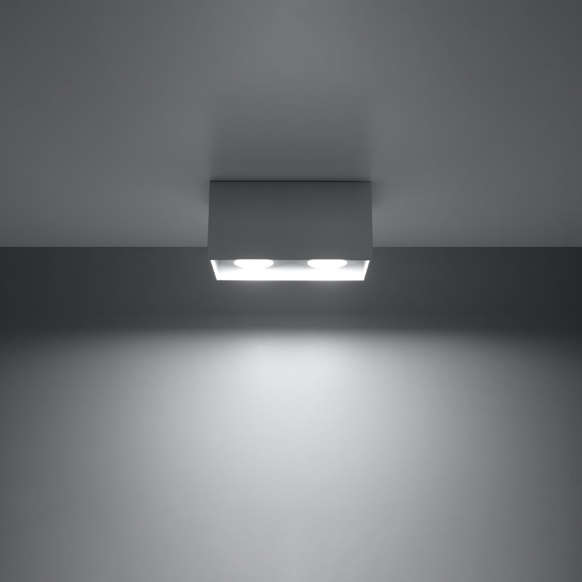 Plafonnier Rectangle LED gris