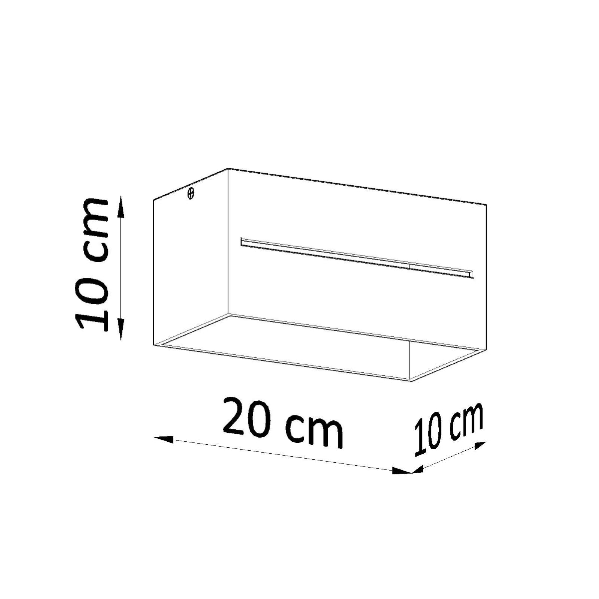 Plafonnier Rectangle Ouvert blanc