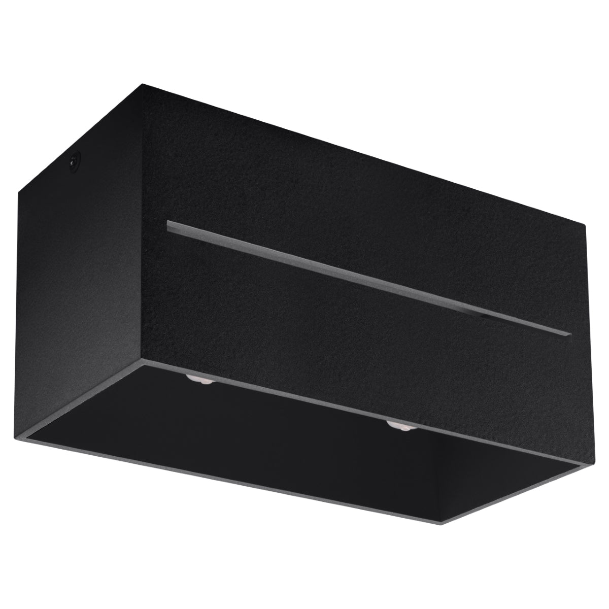 Black Open Rectangle Ceiling Light