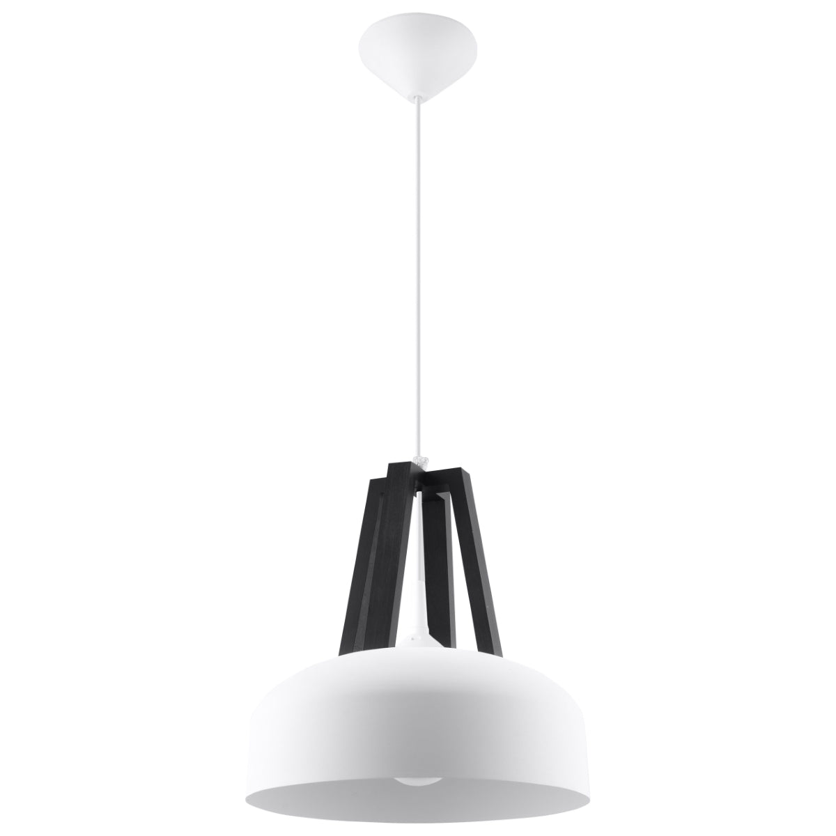 Lampe pendante CASCO blanc/noir