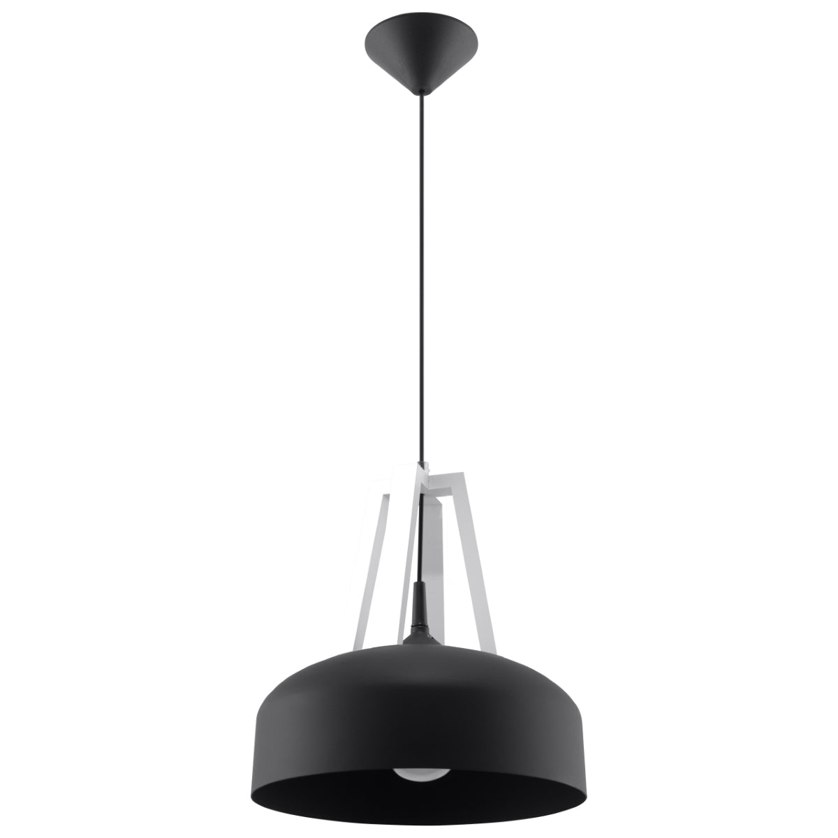 Lampe pendante CASCO noir/blanc