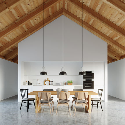 Black/white Dome pendant lamp