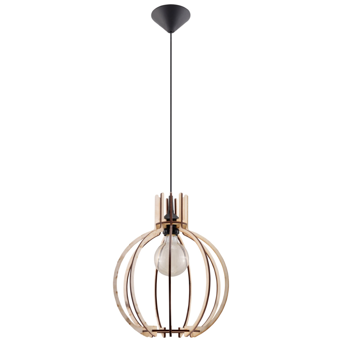 Lampe pendante ARANCIA en bois naturel