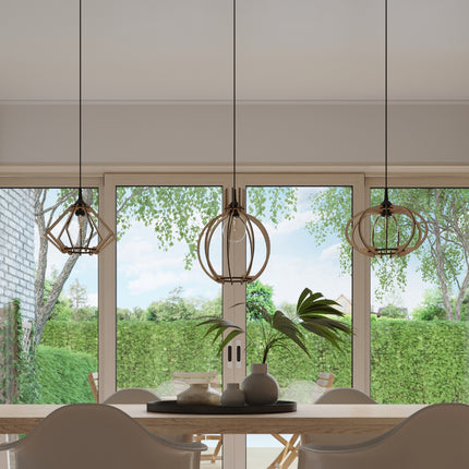 Arancia pendant lamp in natural wood