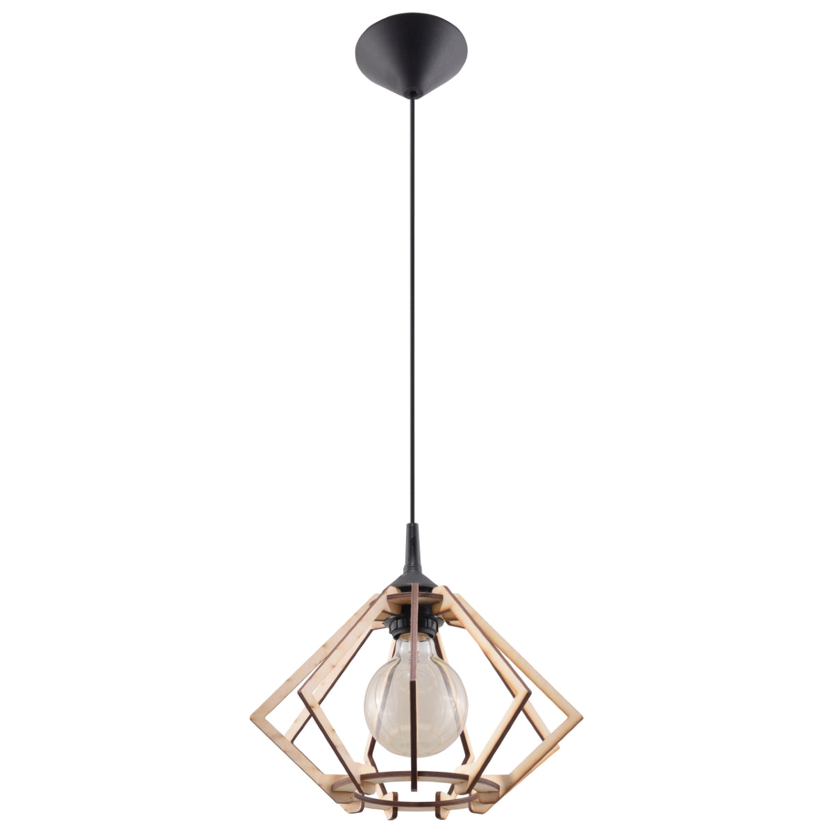 Lampe suspendue Pompelmo en bois naturel