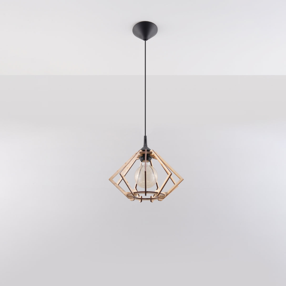 Lampe suspendue Pompelmo en bois naturel