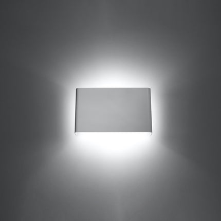 Weiße minimalistische Wandplattenleuchte