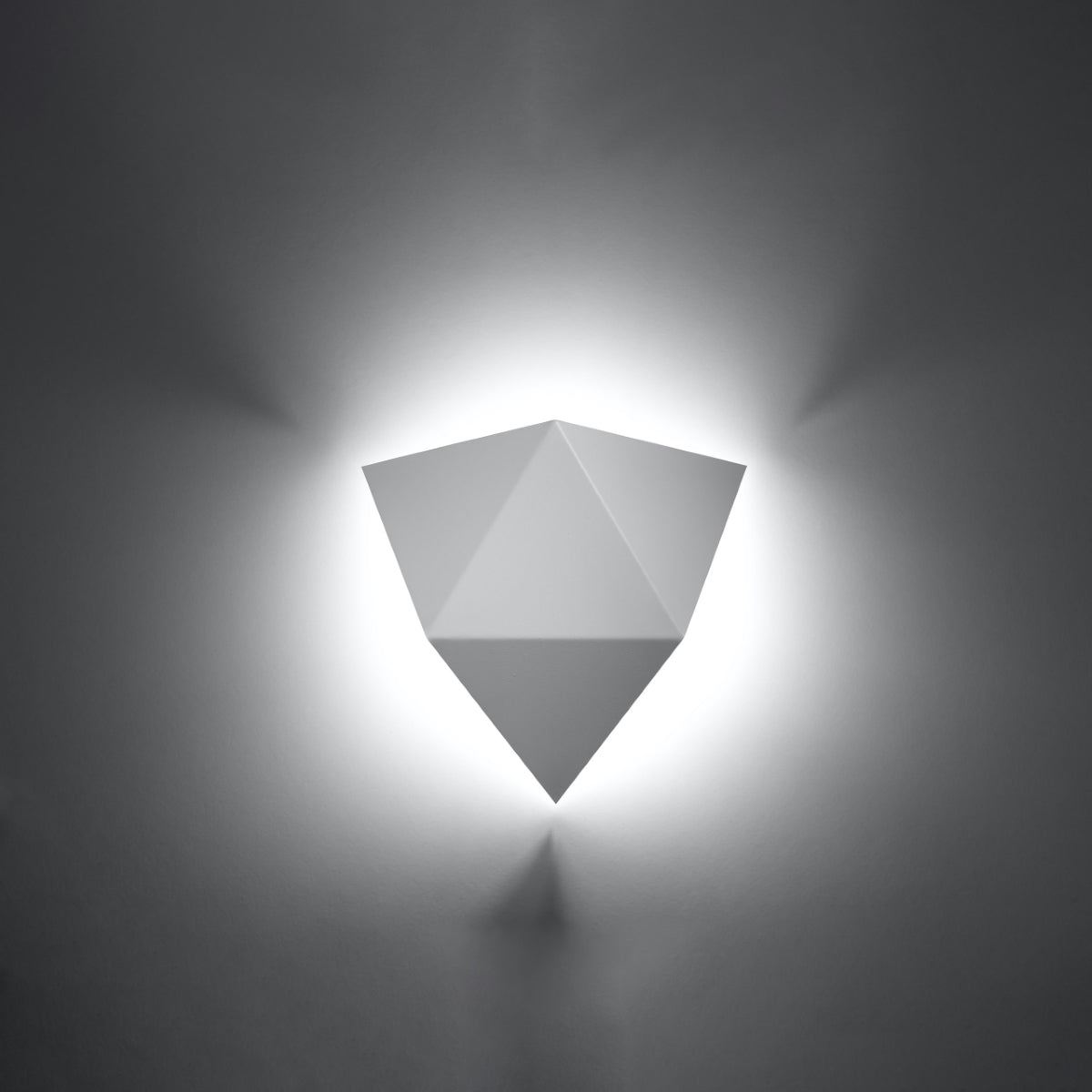 Geometric Triangle White Wall Lamp