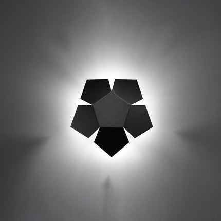 Applique Géométrique Pentagone noir