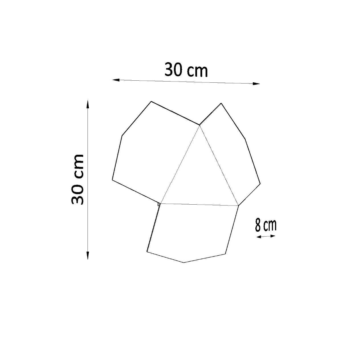 Tre weiße geometrische Wandleuchte