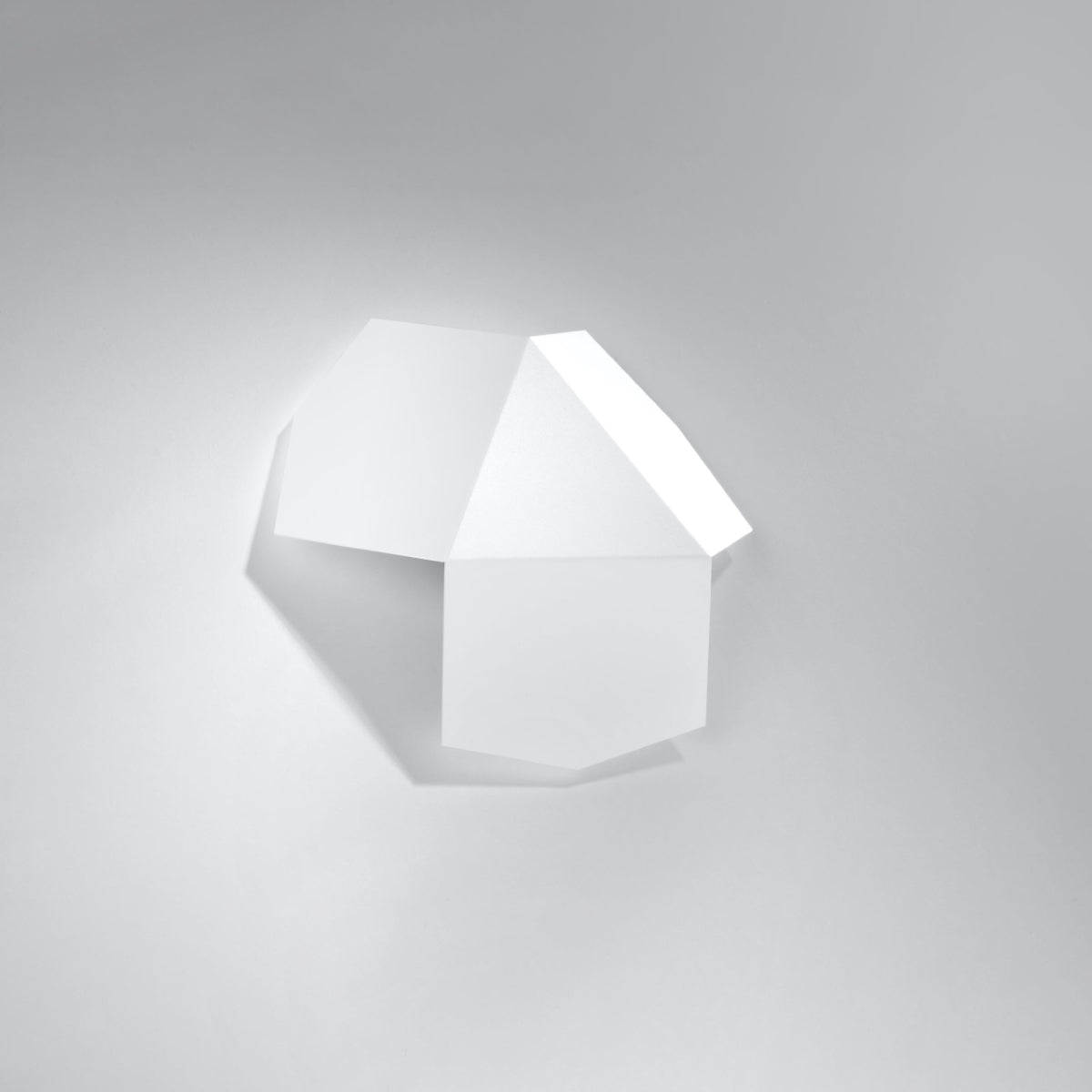 Geometric Tre white wall light