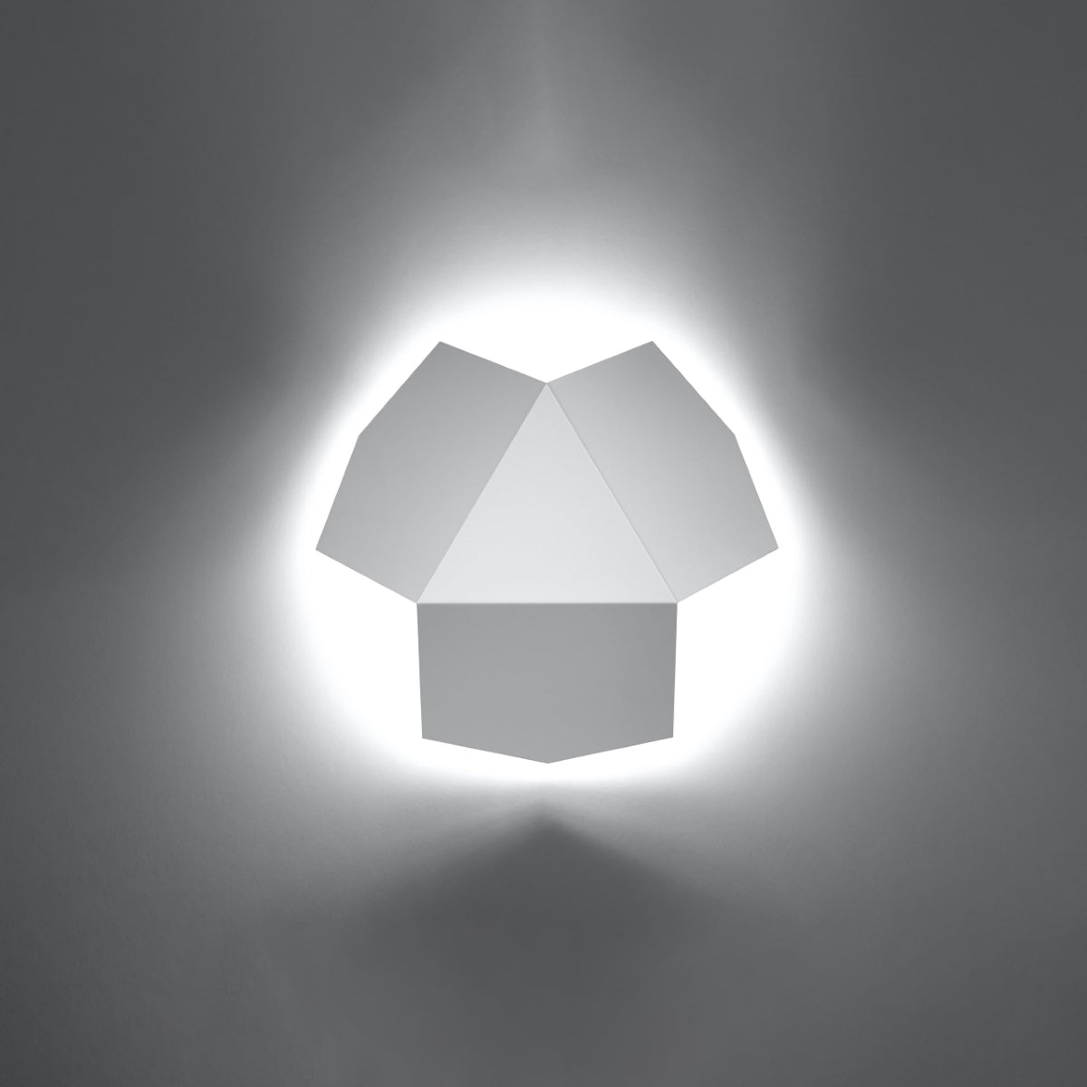 Geometric Tre white wall light