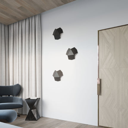 Tre Black Geometric Wall Lamp