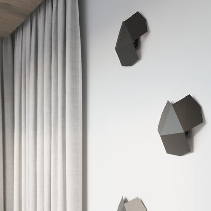 Tre Black Geometric Wall Lamp