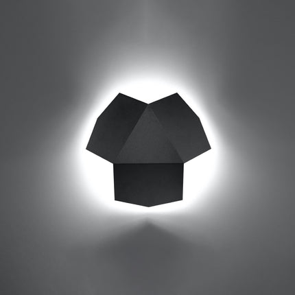 Tre Black Geometric Wall Lamp