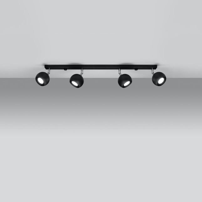 Ocular LED-Deckenleuchte 4L schwarz