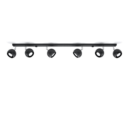 Ocular LED-Deckenleuchte 6L schwarz