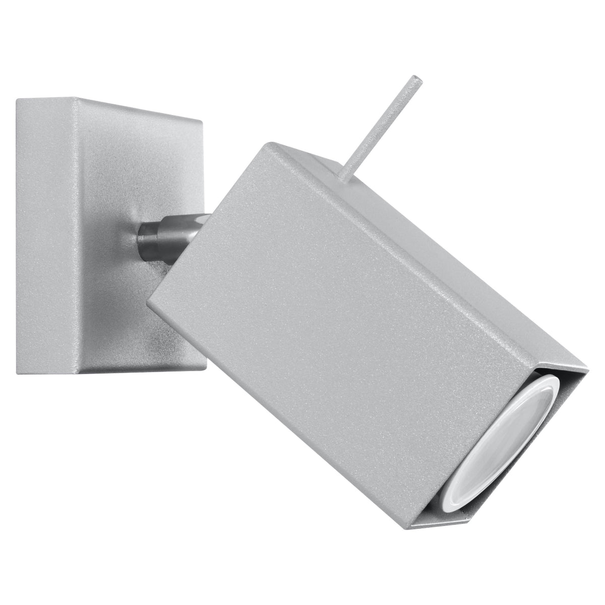 Grey LED Square Directional Wall Light