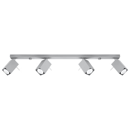 Richtungsdeckenleuchte Square 4L grau