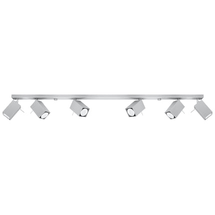 Richtungsdeckenleuchte Square 6L grau