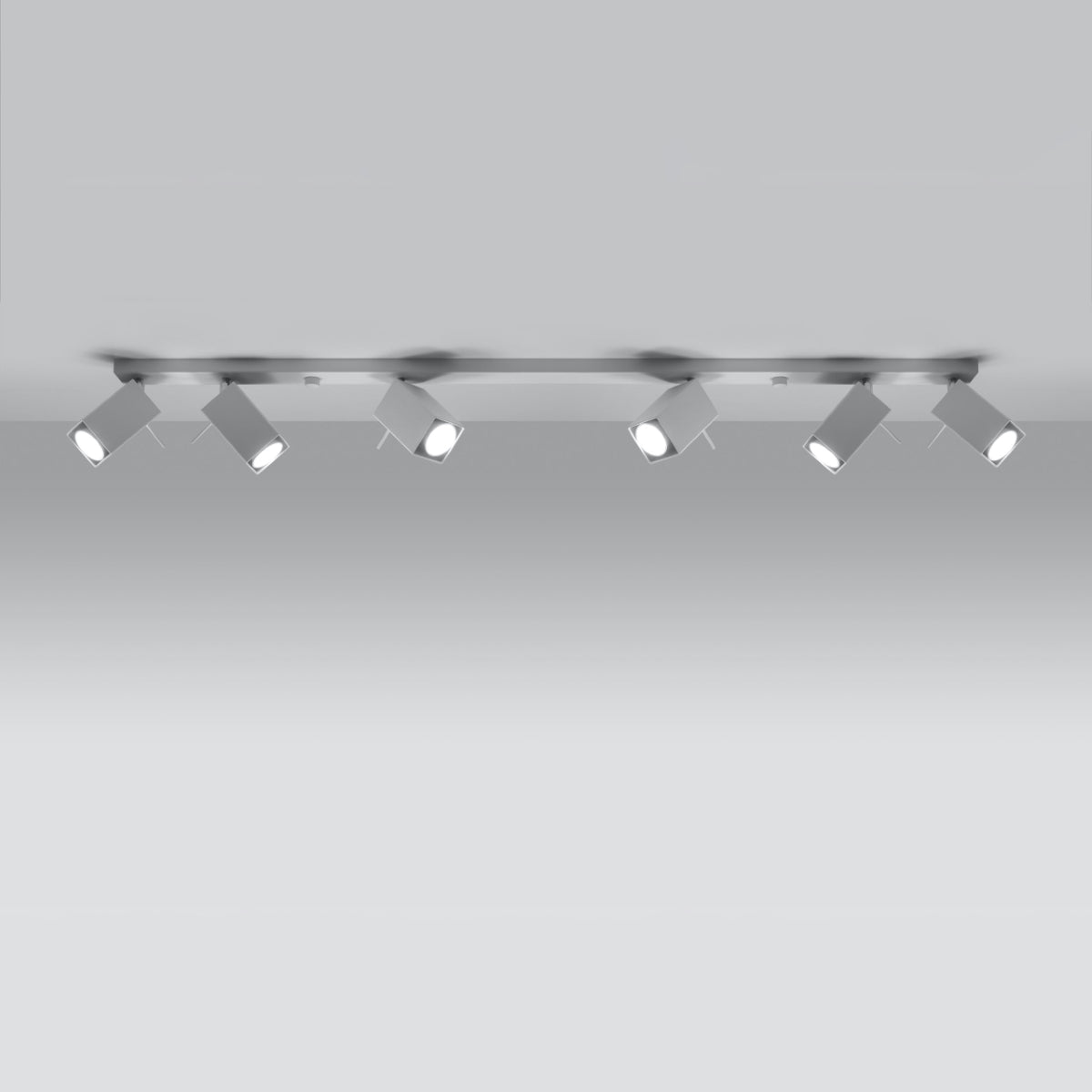 Square Directional Ceiling Light 6L white