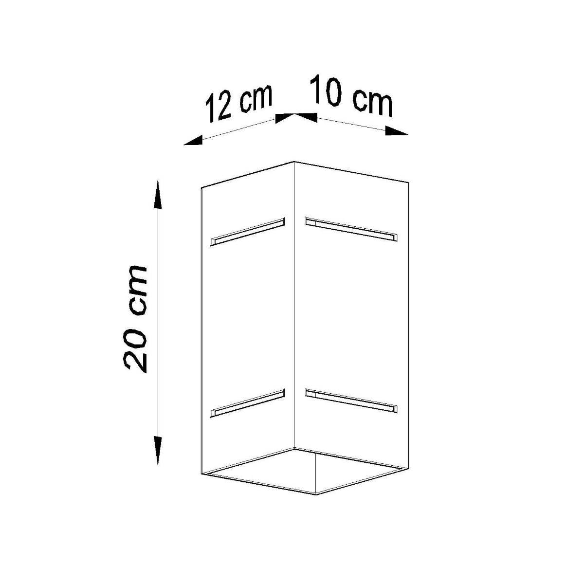 Applique Bloc Minimaliste en Aluminium Blanc