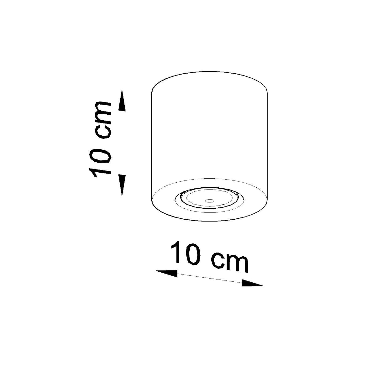 Beton-LED-Zylinder-Deckenleuchte