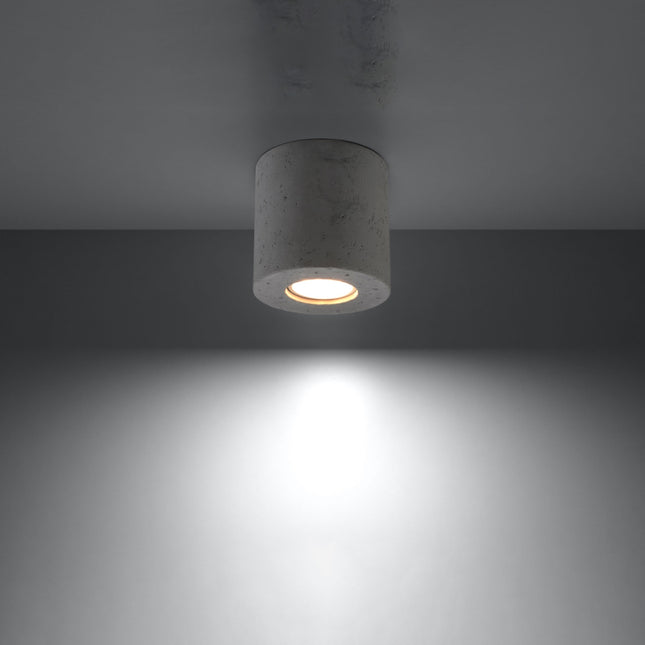 Concrete LED Cylinder Ceiling Light