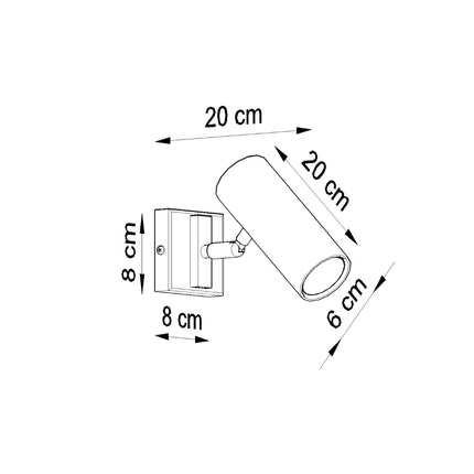 Applique Acier Orientable Minimaliste Noir