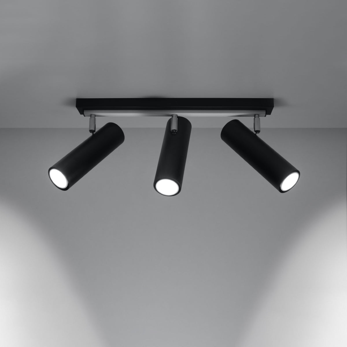 Plafonnier Tube Ajustable 3 noir