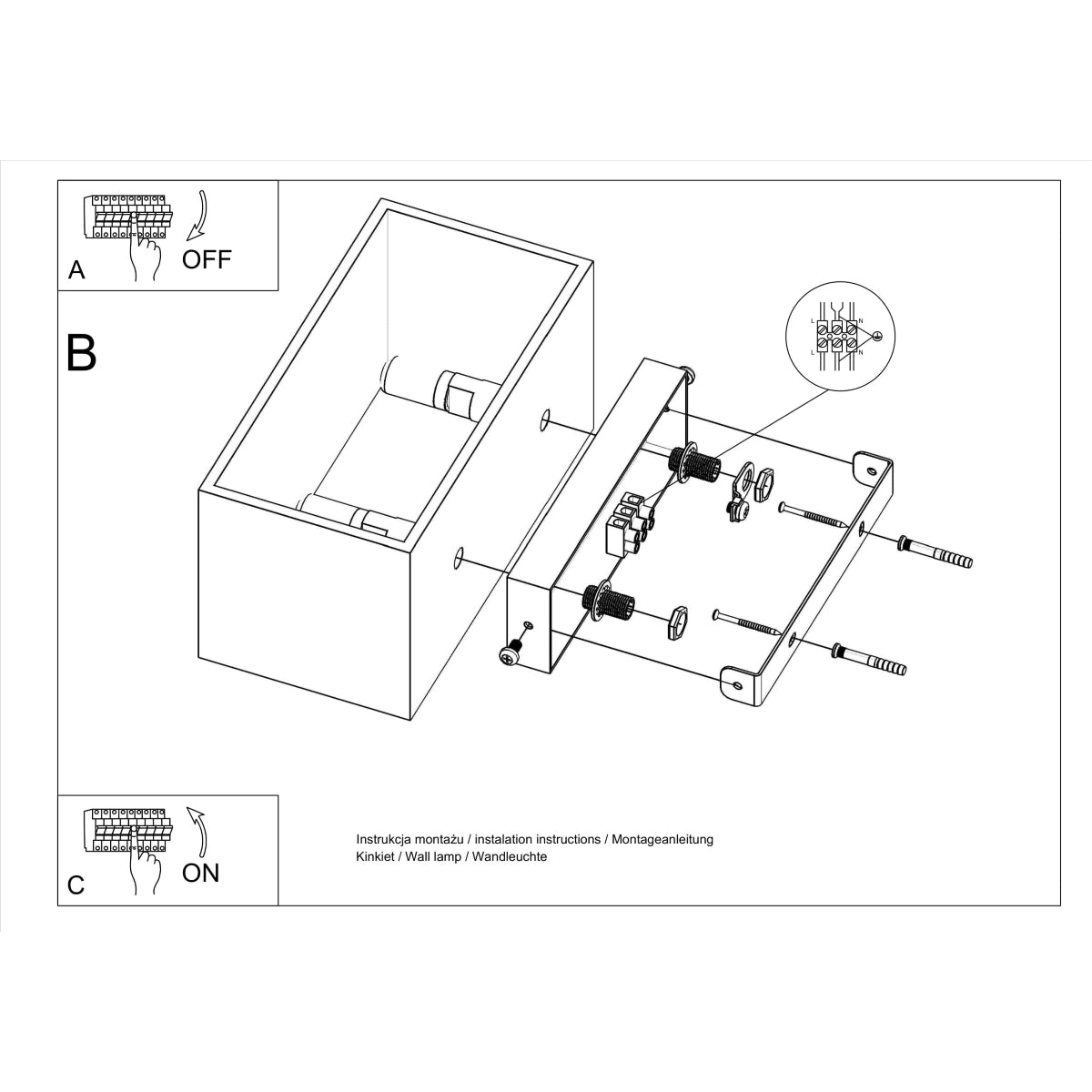 Cube LED-Wandleuchte MAXI weiß