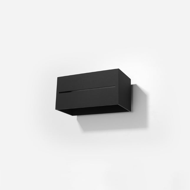 Black Open Rectangle Wall Light