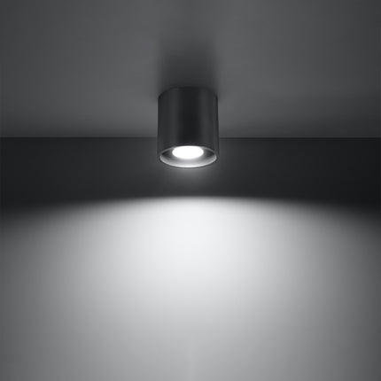 Anthrazitfarbene LED-Zylinder-Deckenleuchte
