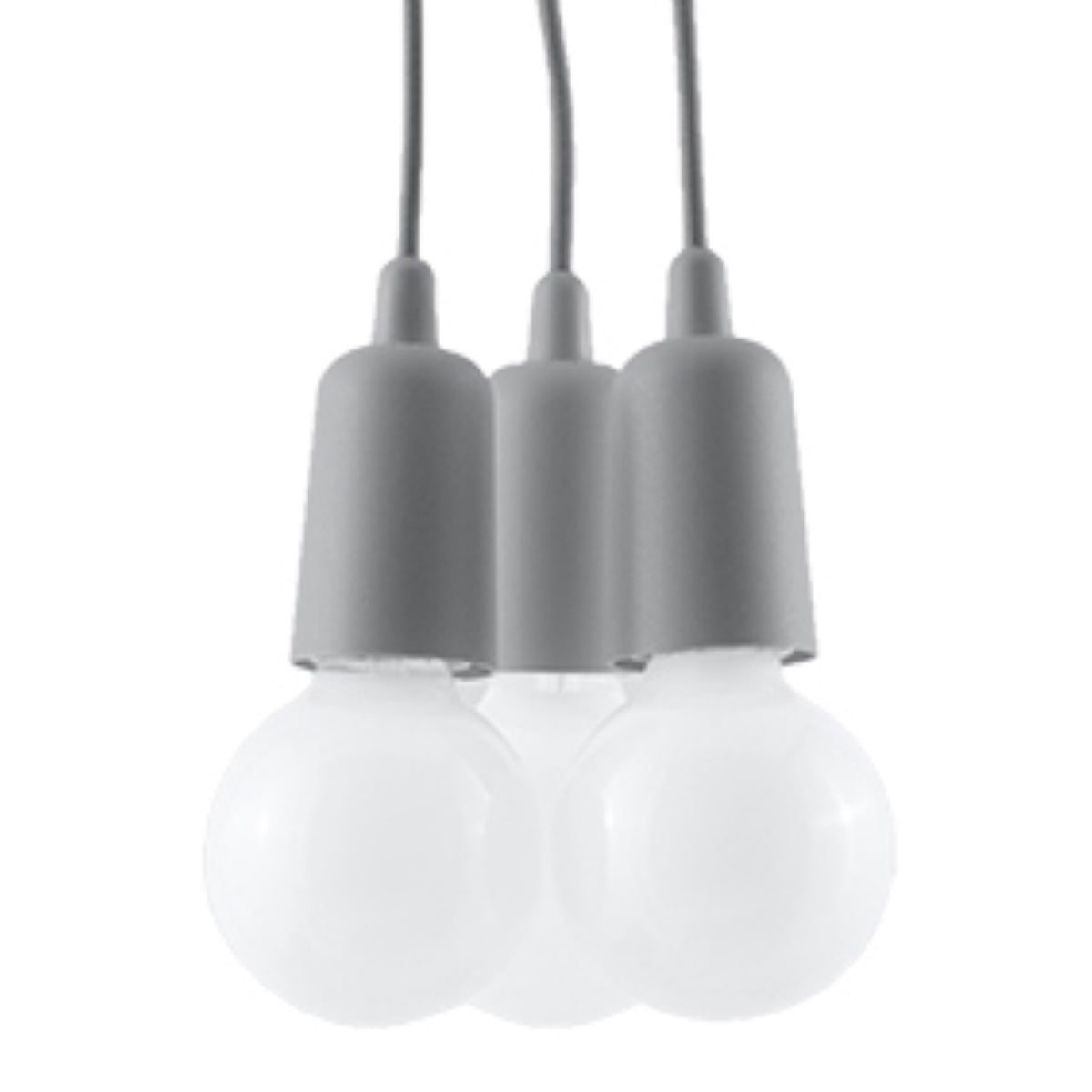 Lampe pendante DIEGO 3 gris