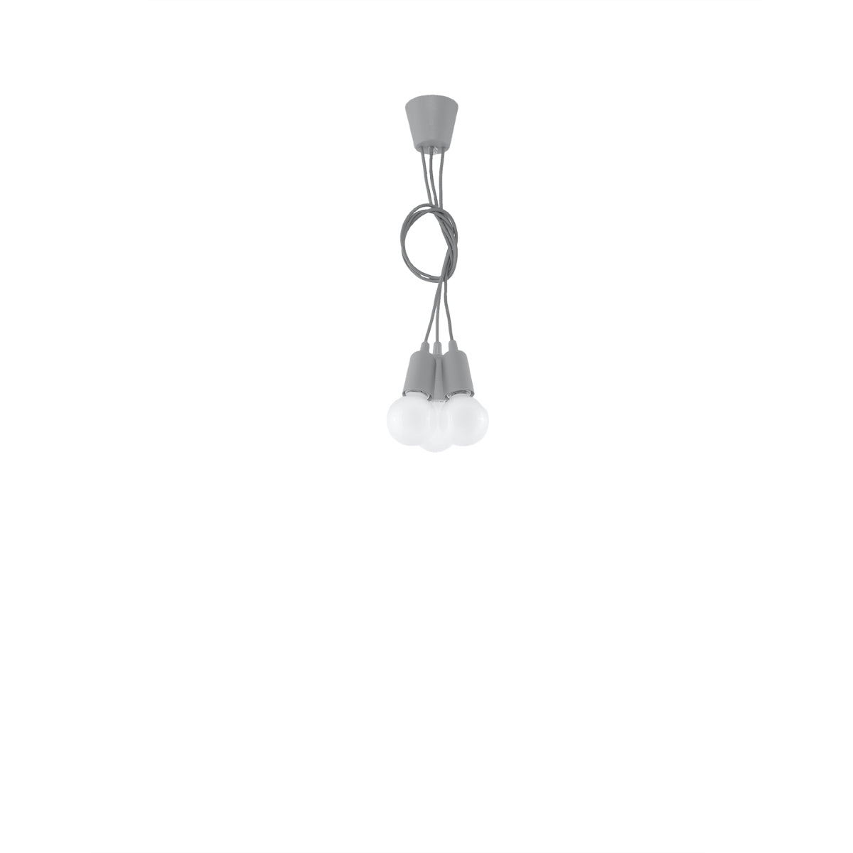 Lampe pendante DIEGO 3 gris