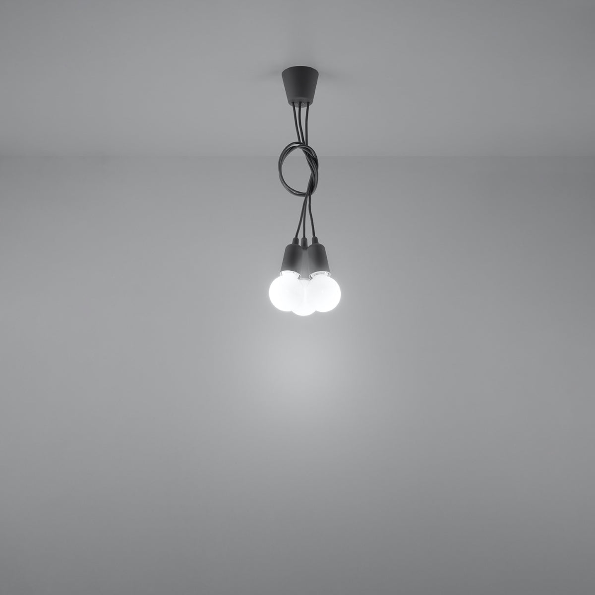 Lampe pendante DIEGO 3 gris