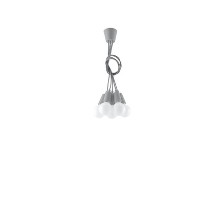 Lampe suspendue Ligne Pure 5 gris