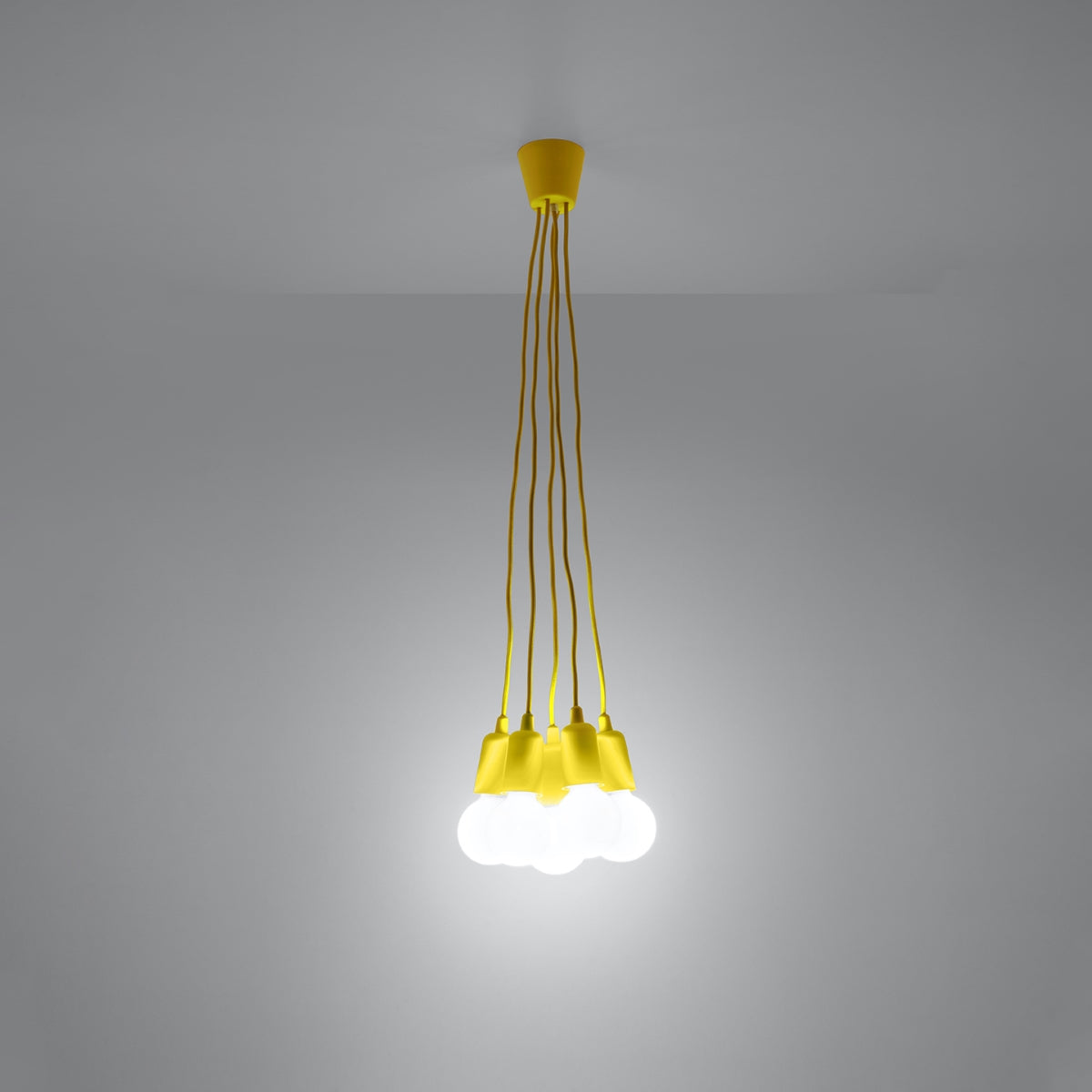 Lampe pendante DIEGO 5 jaune