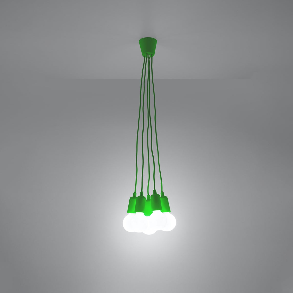 Lampe pendante DIEGO 5 verte