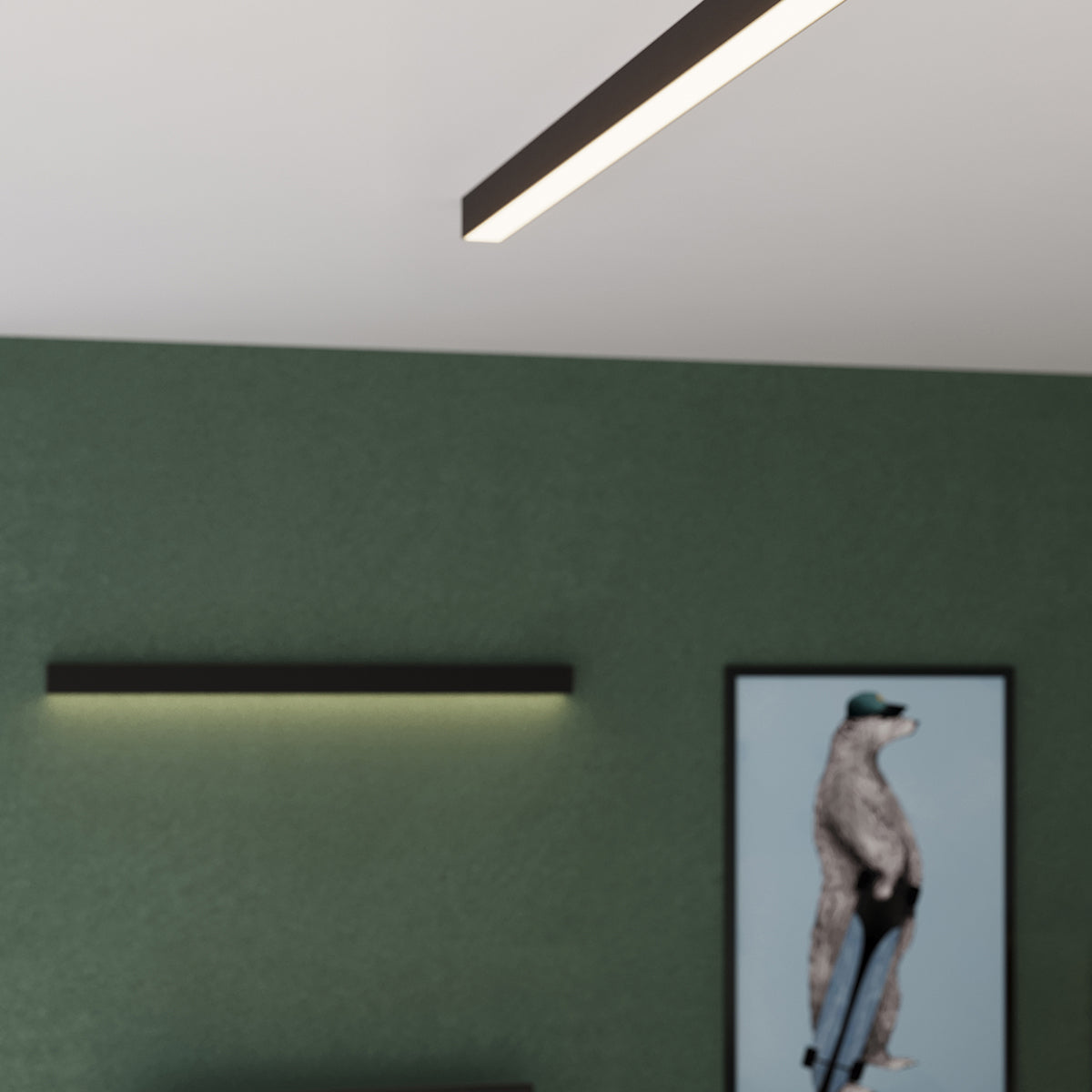 Modern Bar Ceiling Light 90 Black