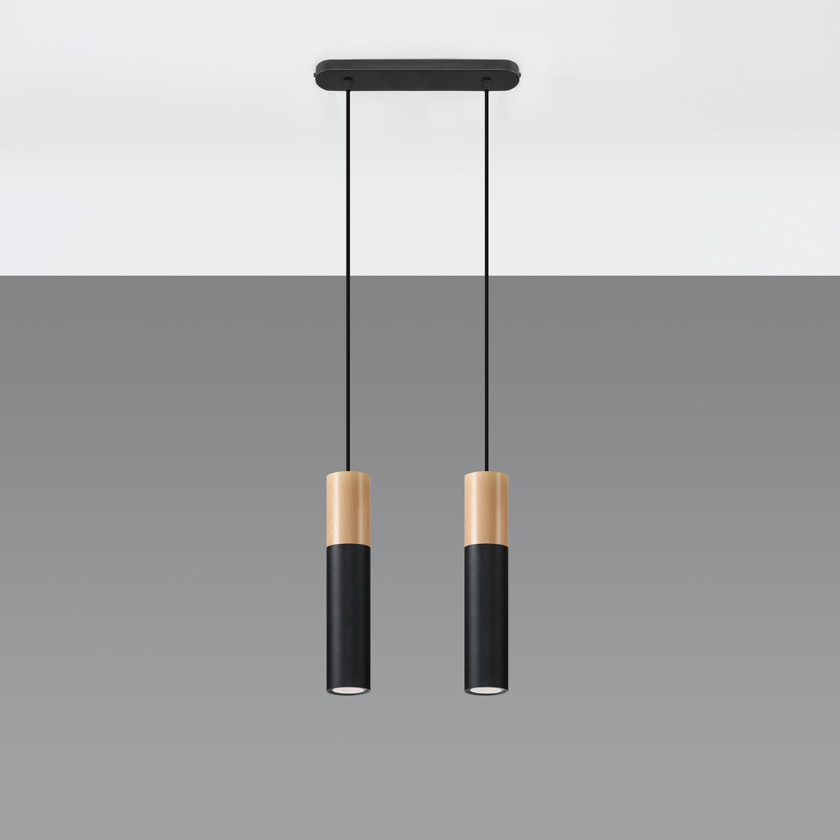 Bicolore 2 black pendant lamp