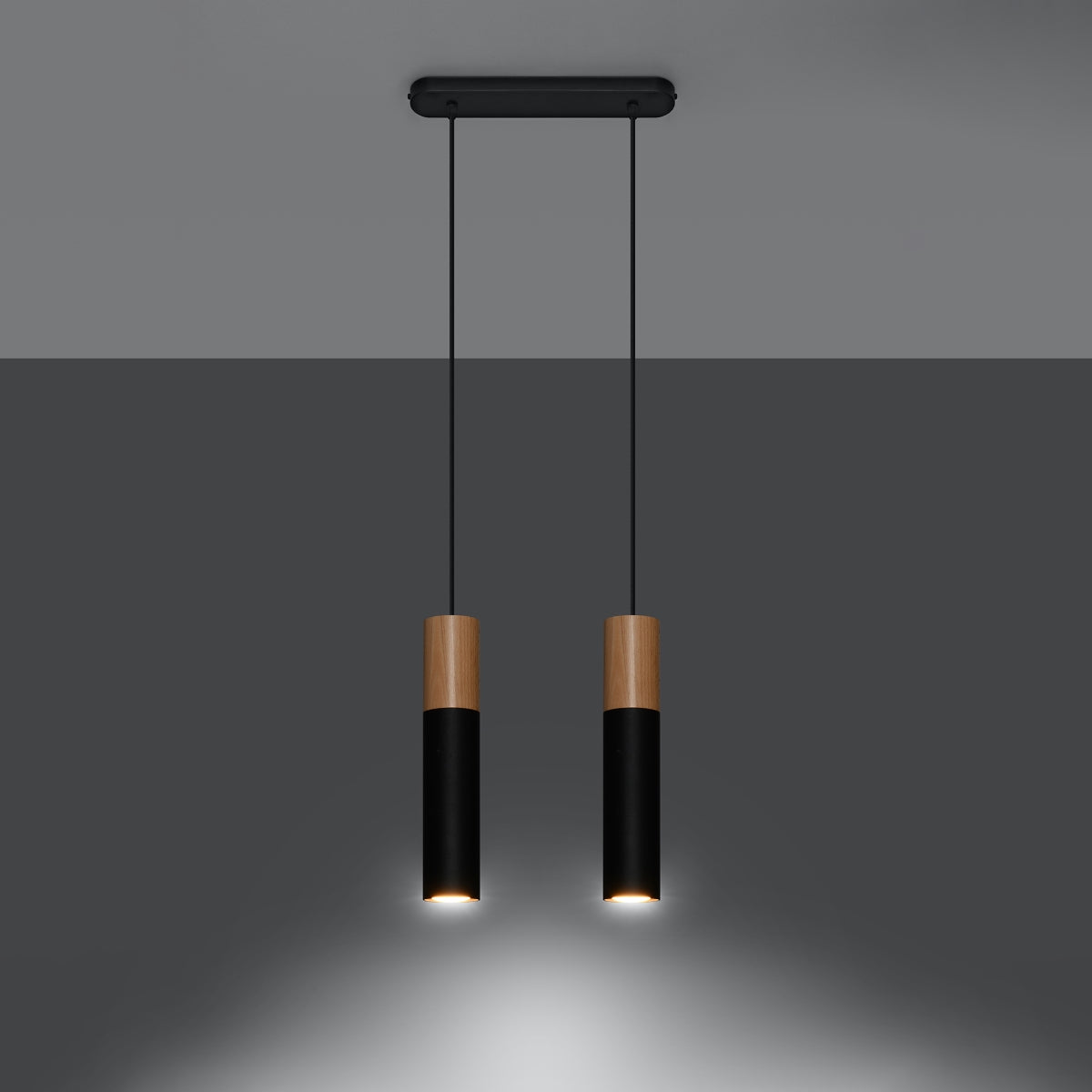 Bicolore 2 black pendant lamp