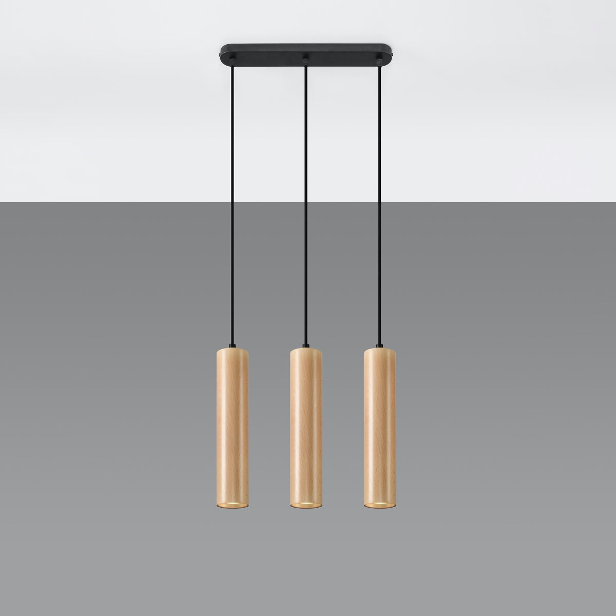 Circular Wood Hanging Lamp 3