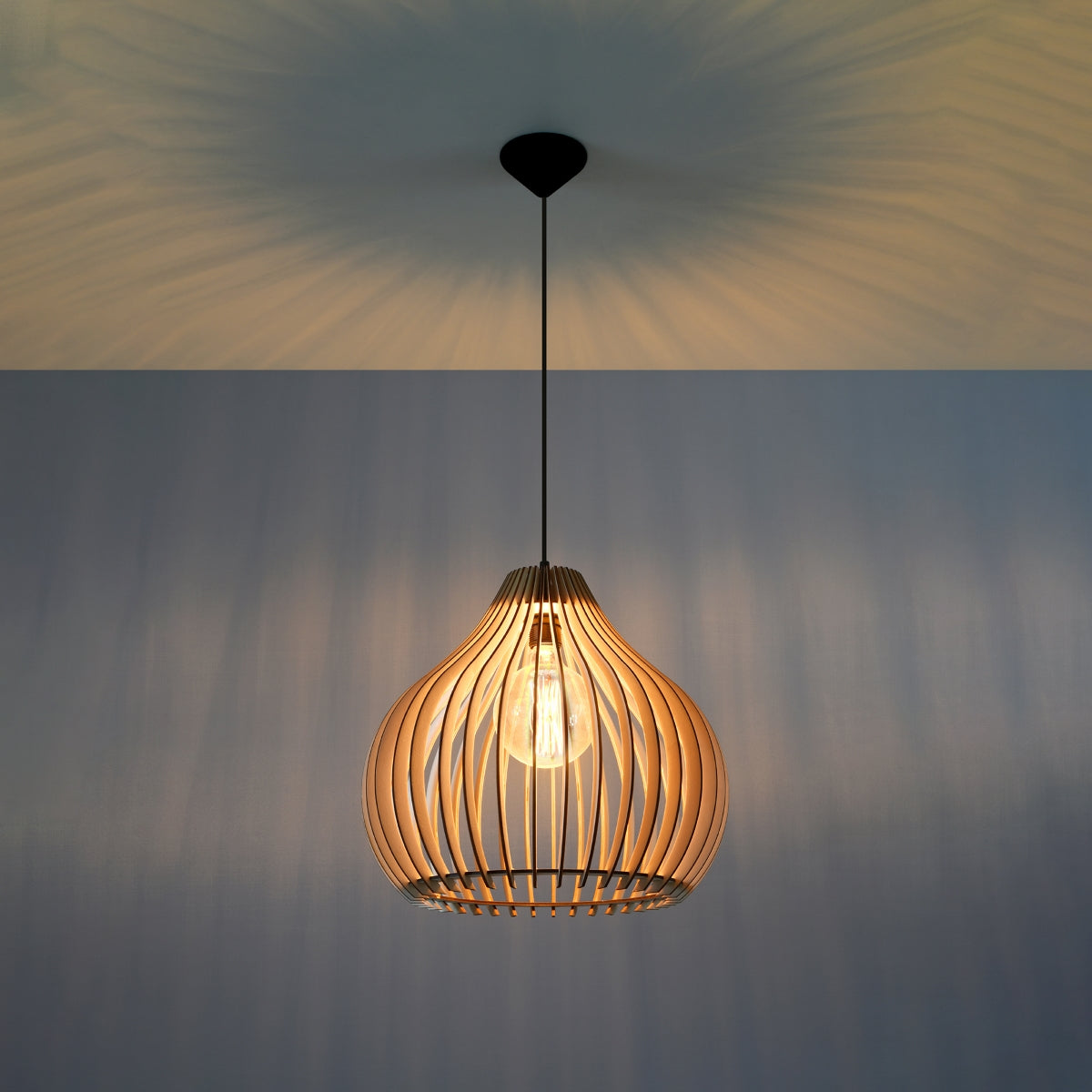 Lampe suspendue APRILLA bois