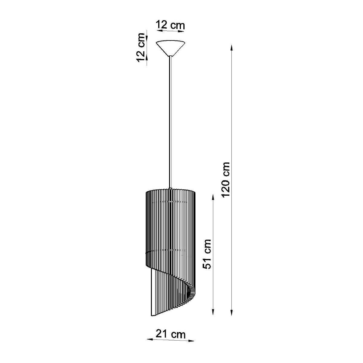 Lampe pendante ALEXIA en bois