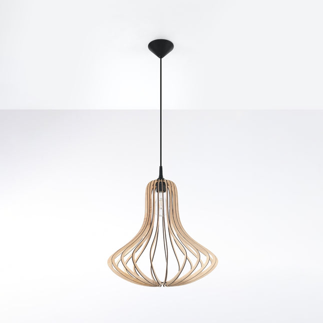 Onda-Hängelampe aus Holz