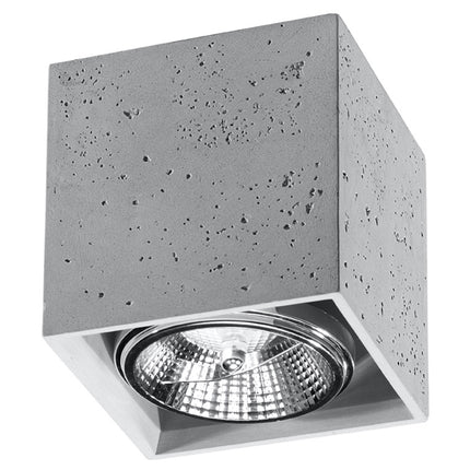 Concrete Industrial Cube Ceiling Light
