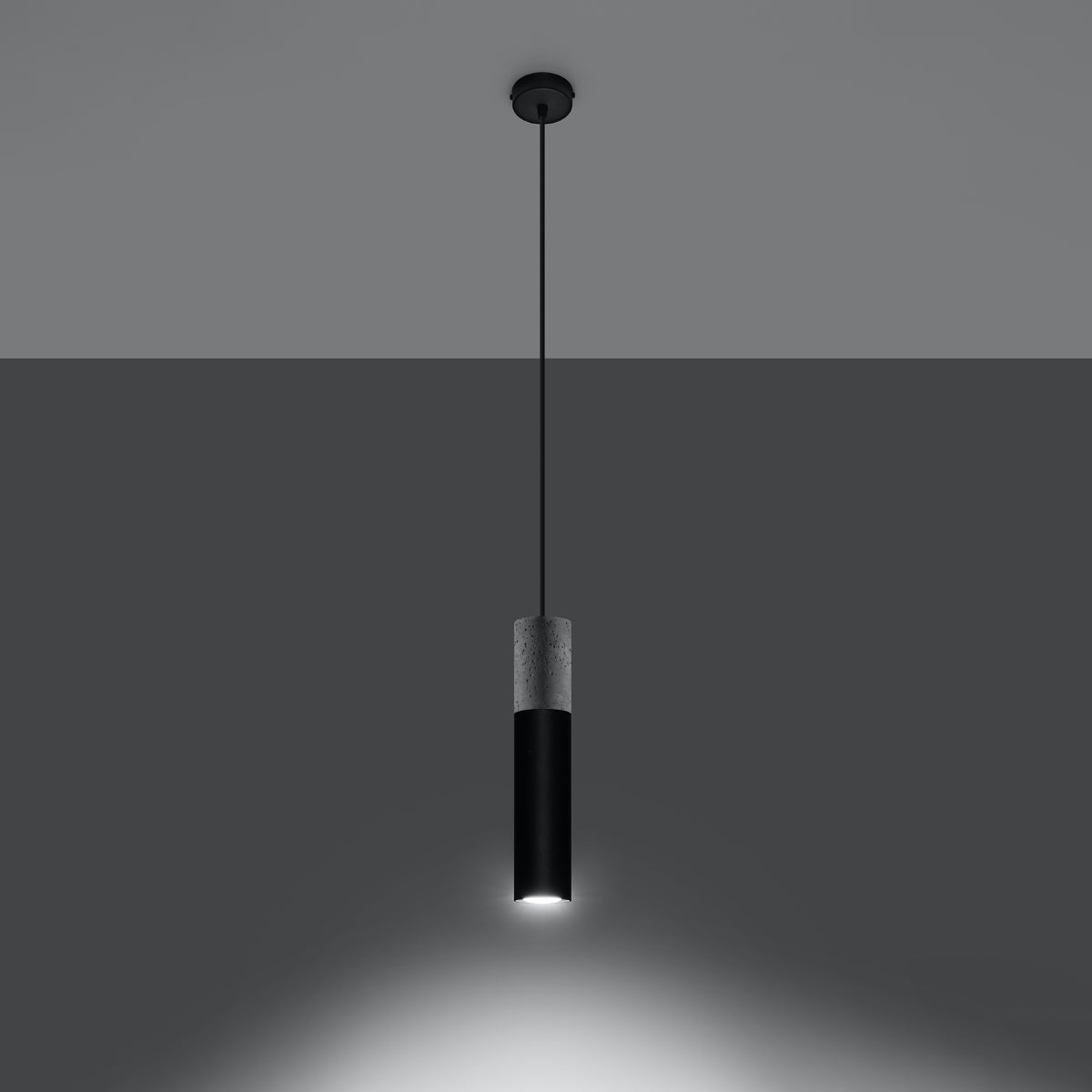 Lampe pendante BORGIO 1 noir