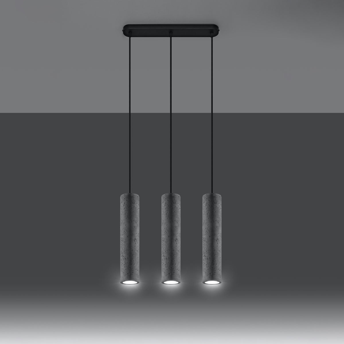 Concrete Line 3L hanging lamp