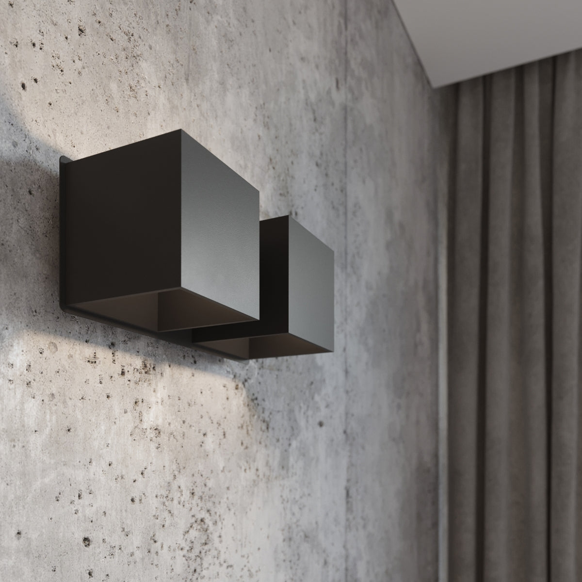 QUAD 2 black wall light